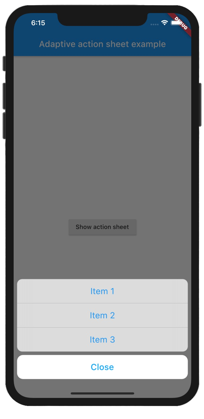 Action Bottom Sheet with Flutter
